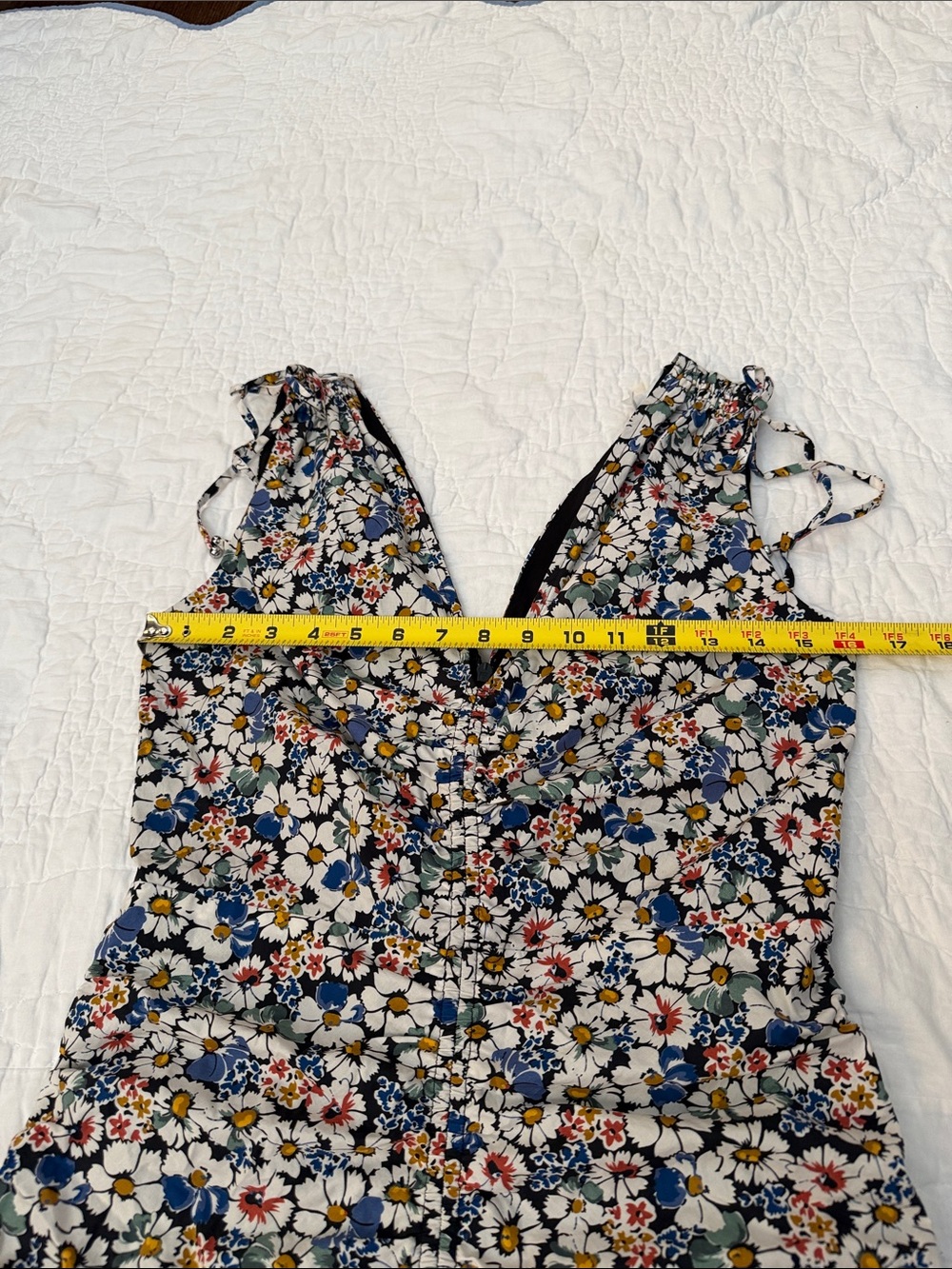 Veronica beard Jackson Floral Ruched Mini dress size 2 - Picture 10 of 14